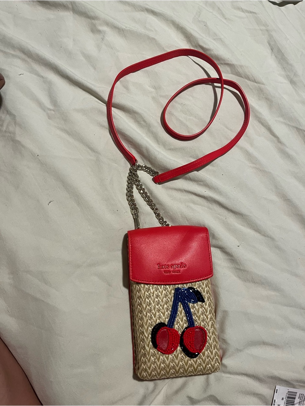 kate spade Red Cherry Crossbody Phone Pouch - Picture 1 of 1